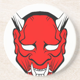 Röd japansk Hannya-mask Underlägg