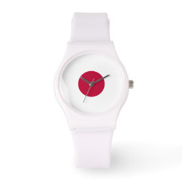 Röd japansk sol armbandsur