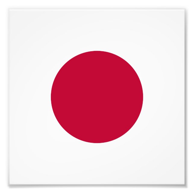 Röd japansk sol fototryck (Framsidan)