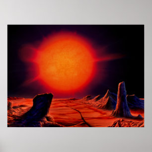 Röd jätte- sol poster