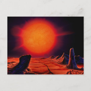 Röd jätte- sol vykort