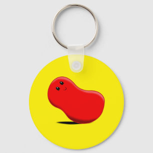 Röd Jellybean Keychain Nyckelring