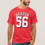 Röd & Jersey för sportar för vitvuxen | design Tee Shirt<br><div class="desc">Röd & Jersey för sportar för vitvuxen | design •,  Manar Jersey T-tröja</div>