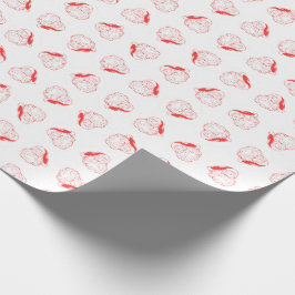 Röd Jolly jultomten och vitjul Presentpapper