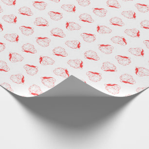 Röd Jolly jultomten och vitjul Presentpapper