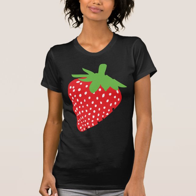 röd jordgubbesymbol tee shirt (Framsida)