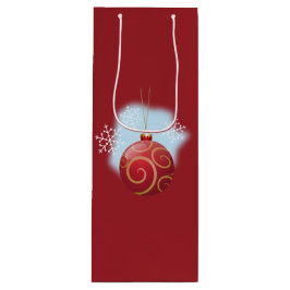 Röd jul Bauble och Snöflingor