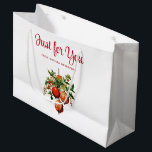 Röd jul Baubles med Holly Festive<br><div class="desc">Giftväska med illustration av vintage stil. Tre röda jultomter omgivna av grönt och bär. Snyggtens återutformning.</div>