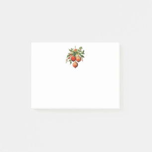 Röd jul Baubles med Holly Festive Post-it Block