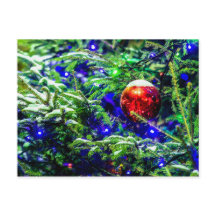 Röd jul Boll, Grönt Spruce Träd