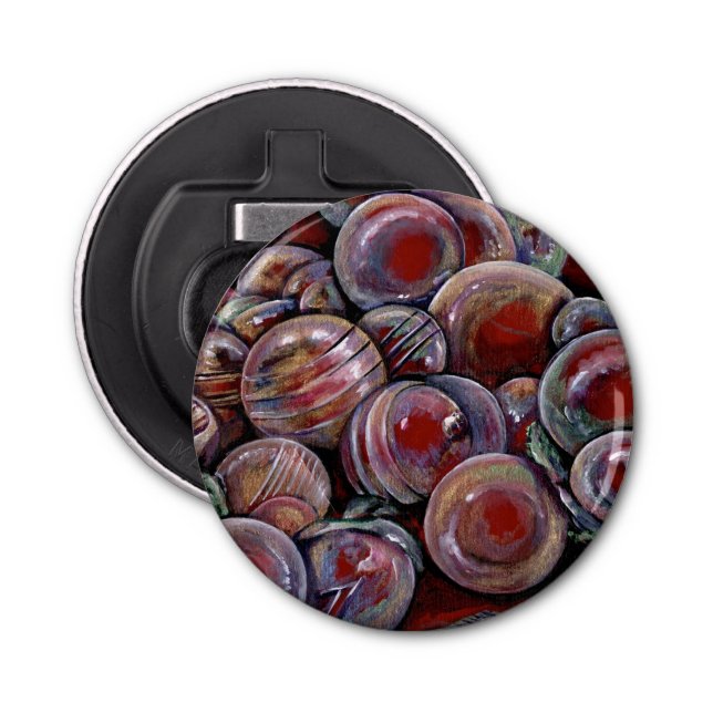 Röd jul Bollar Flasköppnare (Framsidan)