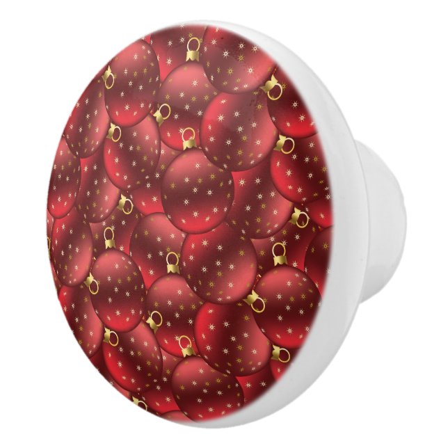 Röd jul bollar knopp (Höger)
