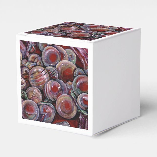 Röd jul Bollar Presentaskar (Framsidan Sidan)