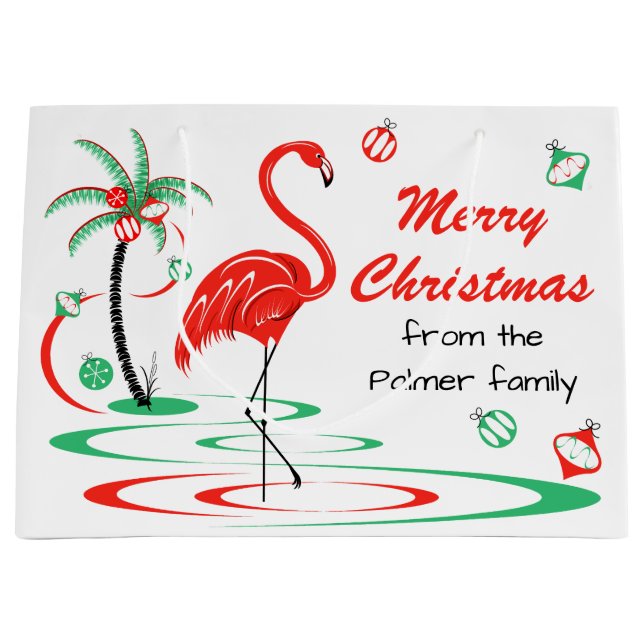 Röd jul Flamingo God jul Text stor (Framsidan)