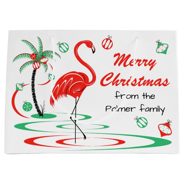 Röd jul Flamingo God jul Text stor (Framsidan)