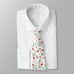 Röd jul Flamingo Multi tie Slips