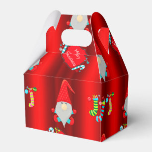 Röd jul för gulliga Gnomes Presentaskar
