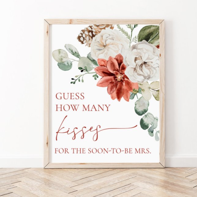 Röd jul gissar hur många Kisses-Möhippor som skriv Poster (Skapare uppladdad)