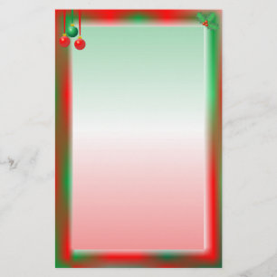 Röd jul/gröntgräns brevpapper