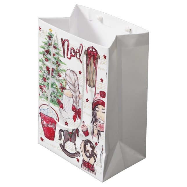 Röd jul i vattenfärg (Framsidan Vinklad)