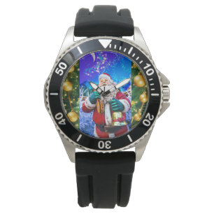 Röd jul-Jultomten i vintern eWatch Armbandsur