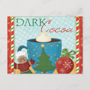 Röd jul Kopp med Creamy Cocoa Helg Vykort