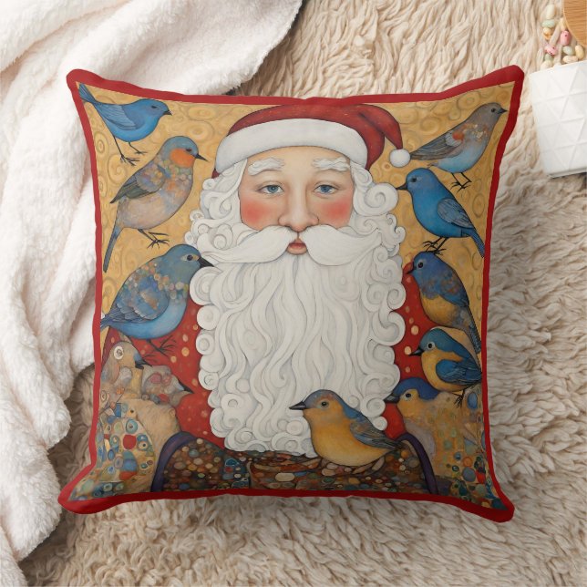 Röd jul kudde (Filt)