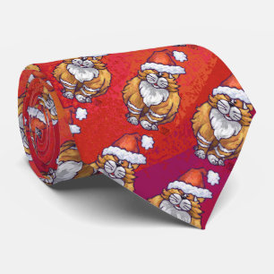 Röd jul med gingerkatt slips