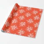 Röd jul Poinsettia Flower Helgdag Wrapping Presentpapper<br><div class="desc">Röd jul Poinsettia Flower Holiday-emballering papper liten</div>