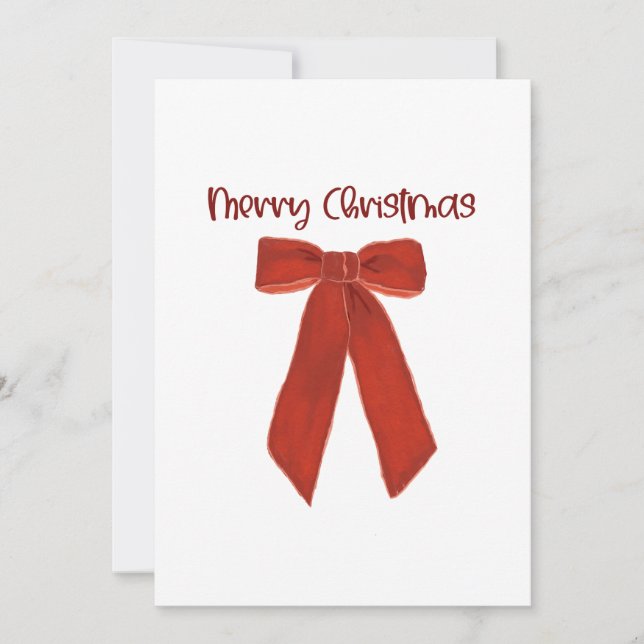 Röd julbåge med God Jul-text Inbjudningar (Framsida)