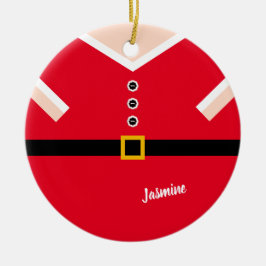 Röd julbalett Santa Kostym Julgransprydnad Keramik