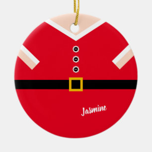 Röd julbalett Santa Kostym Julgransprydnad Keramik