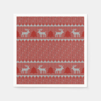 Röd julfest pappersservett