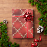 Röd julgåva från Helgdag Guld i Glitter Presentpapper<br><div class="desc">Röd metallbakgrund med fuktig dammliknande mönster i guld glitter för en vacker och elegant julklapp. Många andra kompanjoner  att blanda sig i med denna vackra papper.</div>