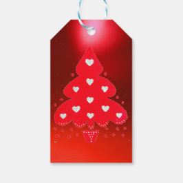 RÖD JULGRAN FESTLIGHETSFIRANDE PRESENTETIKETT