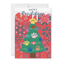 Röd julgran med tass prydnader festlig