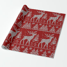 Röd julgran-tröja presentpapper