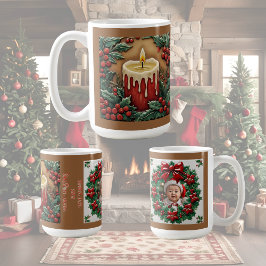 Röd julgransljus ljusstake Anpassningsbar Kaffemugg