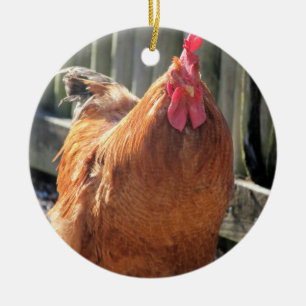 Röd Julgransprydnad Keramik