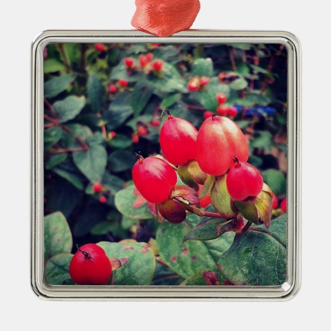 Röd Julgransprydnad Metall (Framsidan)