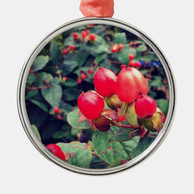 Röd Julgransprydnad Metall (Framsidan)