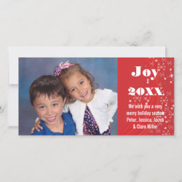 Röd julhelg/kort för vitSnö-Jul foto Julkort