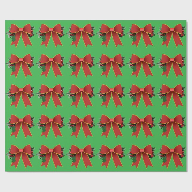 Röd julklapp Grönt Papper radbrytning Presentpapper (Platt)
