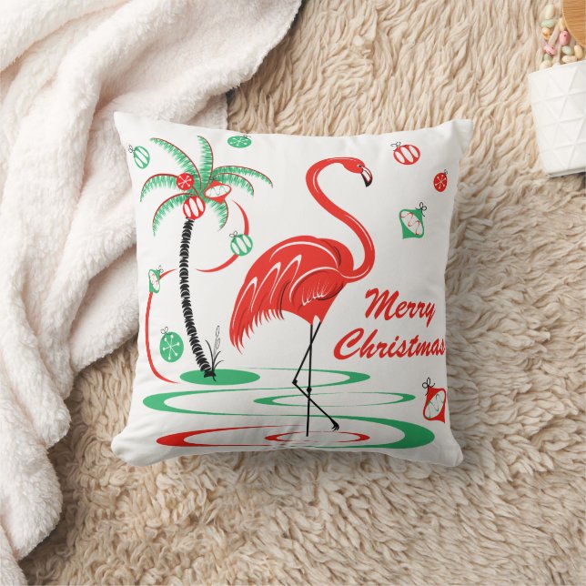 Röd julklapp - julklapp - bakruta kudde (Filt)