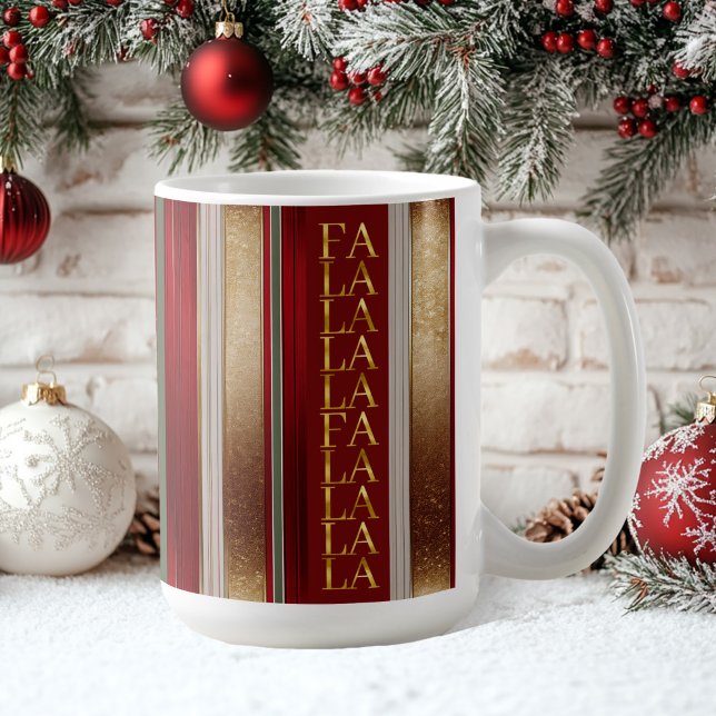 Röd julklapp La Mönster#27 ID1009 Kaffemugg (Skapare uppladdad)
