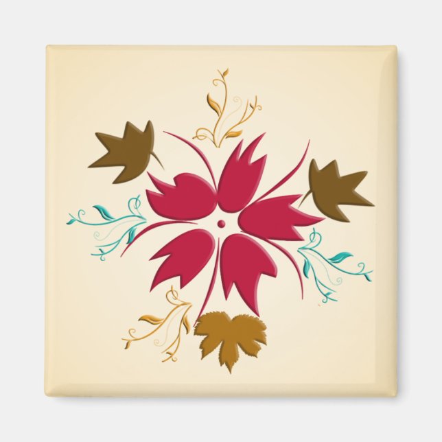 Röd julklapp magnet (Framsidan)