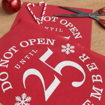 Röd julklapp - öppna inte papperet