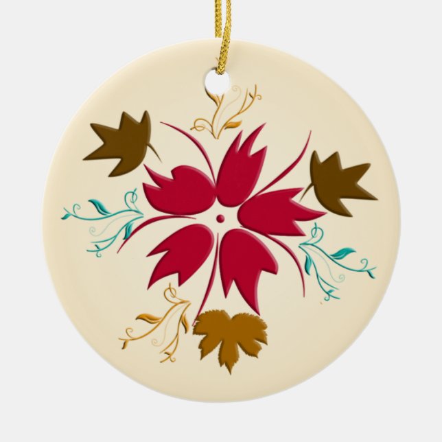 Röd julklapp Ornament (Framsidan)