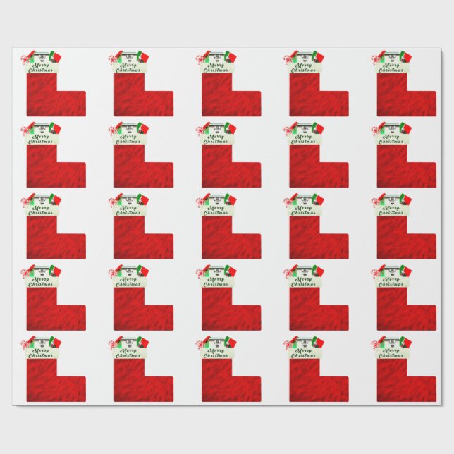 Röd julklapp Papper Presentpapper (Platt)
