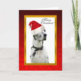 Röd julkort för Dalmation hund Helgkort